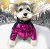 2021 Winter Popular Clothes Ski Suit Pet Down Jacket Puffer So Cool Handsome Dog Coat Poodle Drop Ship 2 Colors211l