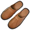 Terlik hakiki inek deri çift kapalı kaymaz erkekler kadınlar ev moda rahat tek ayakkabı TPR yumuşak tabanlar ilkbahar yaz