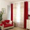 [byetee] Pastoral Curtains For Living Room Bedroom Drapes Custom Red Semi Light Window Curtain Voilage Rideaux Chambre 210712