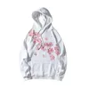 Cherry Blossom Sakura Imprimir Hoodies Moletons Harajuku Oversized Streetwear Moletons Homens Outono / Mulheres Hoodies de Algodão CS704 210930
