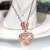 Sparkly zircon clavicle chain halsband kvinnor hjärta krona kort halsband mode smycken gåva för kärlek flickvän