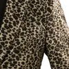 Leopardo Mens Conjunto Conjunto de Estágio Festa Mens Fatos com Calças 2 Parte Set Casual Slim Fit Men Blazers Terno Tuxedo Homens Blazer Masculino 210524