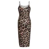 Donne maternità estate maglia maternità abiti sexy stampa leopardo stampa senza maniche casual sundress vestiti per le donne incinte vestito Q0713