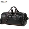 Män kvalitet läder resväskor bär på bagage duffel handväska avslappnad resa tote stor helg xa631zc 211118
