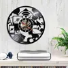 Geek Chic ordinateur IT horloge murale en disque vinyle cyberécole entreprise bureau décor ingénieurs illustration rétro horloge montre H1230