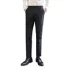 Men's Suits & Blazers High Quality White Suit Pants Wedding Party Dress Trousers Men Jacquard Fabric Large Size Pantalones Hombre S-4XL 5XL