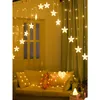 Украшение партии 3M Рождественские огни 220 В романтическую сказочную звезду светодиодные занавесы строковые освещения для домашней спальни Свадебная гирлянда
