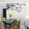 Chegada flor romântica espelho acrílico adesivos de parede tv arte de parede flor videira decoração diy adesivo sala de estar decoração de casa 2106159099969