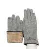 Fünf Fingers Handschuhe Dame Winter Herbst Kaschmir Wolle Warm Touch Screen für Frauen Outdoor Edge Kunst Stickerei plus Samt Fieber Mitte N10