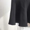 AELEGANTMIS Высокая талия плиссированная короткая юбка женщин сексуальная линия мини Vinatge сладкая мягкая корея черная элегантная школа 210607
