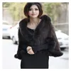 Women's Fur & Faux Supply The Ladies Collars Brief Paragraph Mink Knitting Batwing Coat Ms Jacket