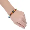 Charm Bracelets Colorful 7 Chakra Bracelet Natural Volcanic Stone Energy Bead Wrist Jewelry Lucky Gift For Men Women XRQ88