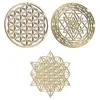 Mats & Pads 30cm Sacred Geometry Wall Art Wood Sign Crystal Grid Meditation Chakra Flower Of Life Laser Cut Mat Wooden Home Decor