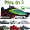 Neue Plus TN 3 M￤nner Running Schuhe wei￟ schwarz cool grauer dunkelblau strahlend roter dreifeindliche graue Frauen Trainer Herren Sneaker