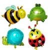 Party Balloons Large ladybug cartoon insect bee snail shape aluminum film balloon birthday party layout room decoration