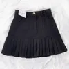Kimutomo Vintage Solid Kjolar Kvinnor Preppy Style Enkel Alla Matchande Hög Midja Sommar Japansk Mode Pläterad Mini Skirt 210521