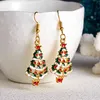 2021 Popular Christmas Earrings decorative Earrings Fashion ear hook Christmas Tree Earrings