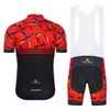 Maglia da ciclismo Pro estiva nera rossa 2024 Set kit da bicicletta sportivo da corsa di squadra traspirante abbigliamento da bici corto da uomo M36