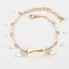 Pcs/Set Trendy Gold Color Bracelets Set Fashion Leaves Shell Stars Moon Pearl Tassel Pendant Bangle Bracelet Boho Jewelry Gift Link Chain