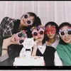 Korean Mutlu Yıllar Komik Gözlük Hediye Kişiselleştirilmiş Pembe Dondurma Komik Oyuncak Selfie Prop Party