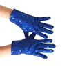 Luvas sem dedos Meihuida 2021 Estilo Moda Sólida Halloween Sparkle Sequin Wrist para evento de dança de festa Audlt Unisex