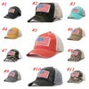 11 färg tvättad självständighet dag amerikanska flaggan hästsvans hatt bun sommar sol visor utomhus baseball cap party supplies t2i52100