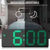 Digital Despertador Espelho LED Night Night Luzes Digitas Snooze Display Time Table Desktop Clock Lamp Decor 211111