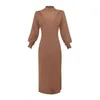 HMA jesień i zima turtleneck sweter sukienka damska latarnia rękawa ciepłe dzianiny długie sukienki vestidos 211206