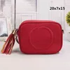 Frauen -Kamera -Tasche Stil Festfarbe Litchi -Muster Horizontal quadratische Reißverschluss Einzelschulter -Messenger -Bag254g