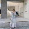 Vanovich zomer en lente bohemien jurk vrouwen mode casual borduurwerk Pluz maat lange mouw kleding 210615