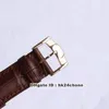Högkvalitativ svart -tie g0a33071 Japan Miyota Automatisk Mens Klocka Rose Gold Case Diamond Bezel Brown Leather Strap Gents Wristwatches