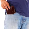 Homens Curta Bolsa de Couro Genuíno Bolsa Handy Moeda Card Card Titular Carteiras de bolsa de couro