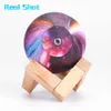 3D Print Galaxy Rechargeable Moon Lamp 16 Colors Change Light Touch Remote Bedroom Bookcase Night Lights Creative Dropshipping Y0910