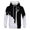 Heren Hoodies Heren Sweatshirts Heren Vortex Hoodie 3D Men en Women Paint Spots Gedrukt Hoed met lange mouwen Street Pullover Tops