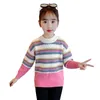 Kızlar Kazak Bebek Ceket Dış Giyim Artı Kadife Kalınlaşmak Sıcak Kış Sonbahar Örme Scoop Ceket Çocuk Giyim Y1024