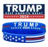 Presidente Trump Silicone pulseira pulseira Mantenha American Great Bracelets Donald Trump Vote Star Strip Striped Pulseira