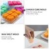 50pcs Wax Melt Clamshell Molds Clear Empty Cube Tray For Soap Gift Wrap1273620