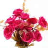 Flores decorativas grinaldas 1 buquê 7 garfos 14 cabeça simulatio rosa artificial 30cm persa flor de seda festa casamento dia dos namorados deco