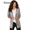 Silver Sequin Blazers Veste Gold Bling Argent Noir Femmes Manches longues Costume élégant Manteau Night Club Glitter Brillant Punk Outwear X0721