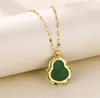 Laughing Buddha Jade Pendant Necklace with Titanium Steel Copper 18K Real Gold Plated Long Lasting Colour Hiphop Necklaces for Women