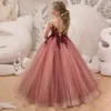 Moda Kwiat Girl Wedding Party Tutu Sukienki Wysokiej Jakości Dzieci Balowa Suknia Koronkowa Princess Dress