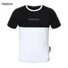 PHILLIP PLAIN Männer SKULL T-shirt PP Geometrische Muster Sommer Casual Tee Mode Ins Stil Top Streetwear Lose Hohe Qualität Sport hip-hop Reife Trendy T Shirts 01