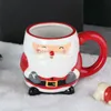 Mokken Jaar Gingerbread Man Santa Claus Water Cup Kerst Gift Ceramische Mok Tafel Decoratie Koffiekoppen