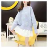 H.SA Women Casual Sweater and Pullovers Pearl Beading Appliques Circle Knitwear Pull Jumpers christmas Female Cothes 210417