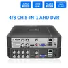 5 in 1 cctv mininvr 키트 DVR TVI CVI AHD CVBS IP 카메라 디지털 비디오 레코더 4CH 8ch NVR 시스템 P2P 보안