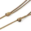 Collier enroulé en corde de pierre naturelle, pendentif irrégulier en cristal de Rose, colliers réglables pour femmes et filles, bijoux Vintage 9594409