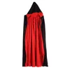 Halloween Cosplay With Hat Cloak Vampire Sorcerer Costume Red Black Double Layer Cloaks Hallowmas Costumes Party Clothes BH4898 TYJ