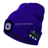 女性と男性の冬の暖かい音楽帽子のBluetooth Beanie Cap V5.0ワイヤレスステレオイヤホンサイクリングキャップマスク