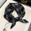 53*53cm Women Small Silk Scarf Square Print Wrap Foulard Femme Handkerchief Bandana Neck Hair Skinny Tie Scarves Shawls