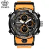 Smael Mens Horloges Militaire 50m Waterdichte Sport Stopwatch Alarm LED Digital Horloge Mannen Groot Dial Clock for Male Relogio Masculino X0524